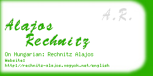 alajos rechnitz business card